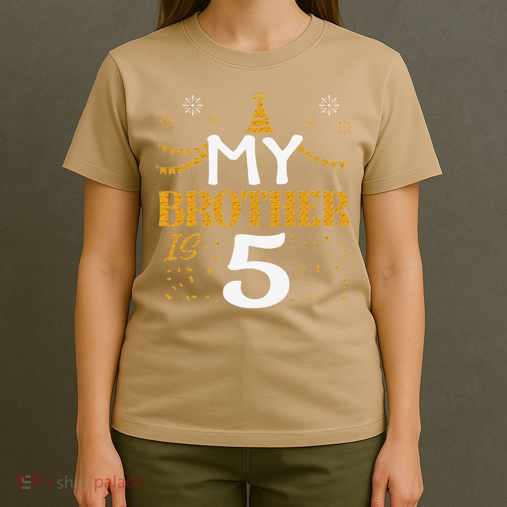My Brother Is 5 5th Birthday 2020 5 Years Old Brother Gift T-Shirt