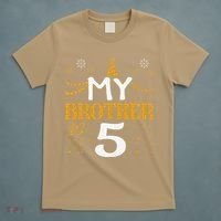 My Brother Is 5 5th Birthday 2020 5 Years Old Brother Gift T-Shirt thumb 5
