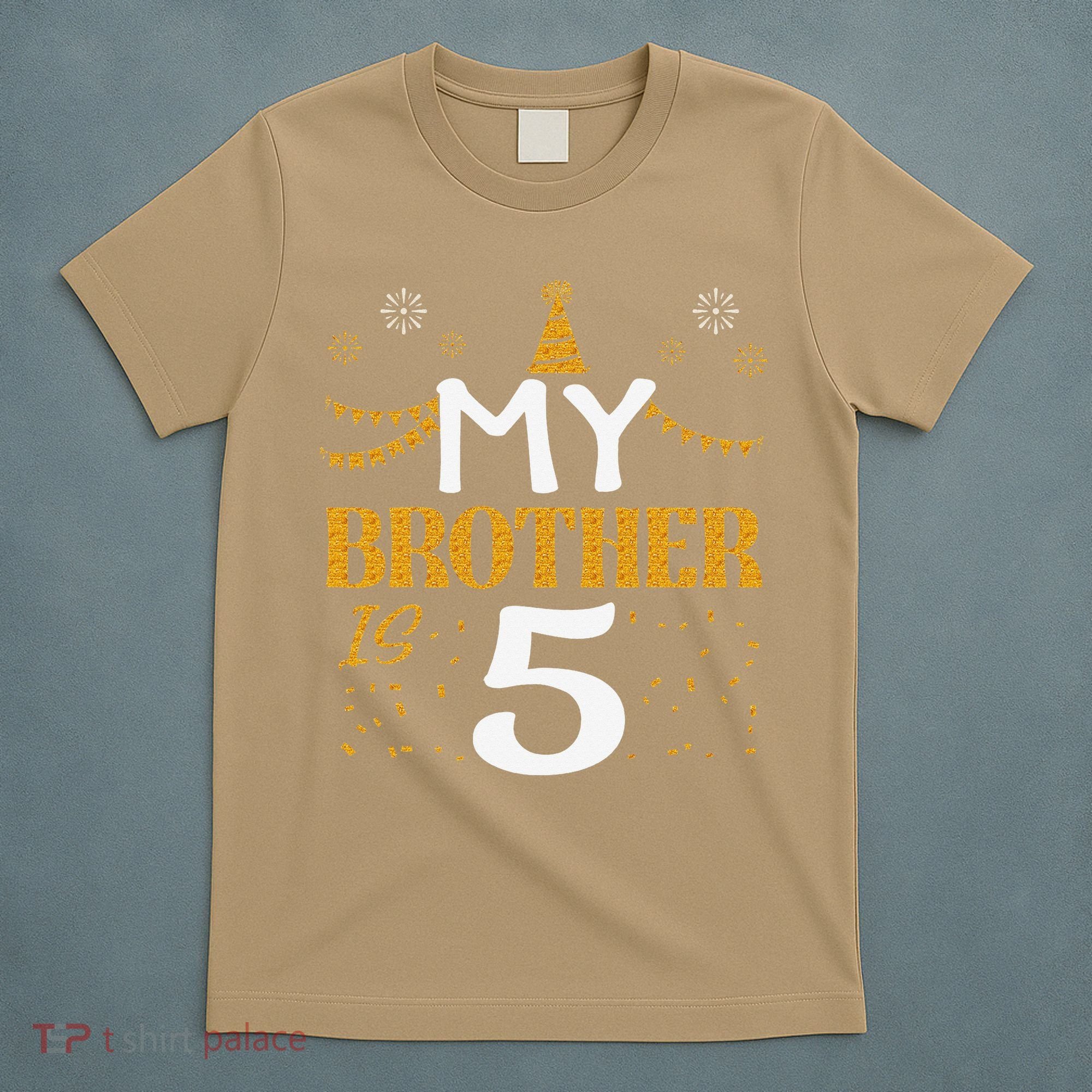My Brother Is 5 5th Birthday 2020 5 Years Old Brother Gift T-Shirt