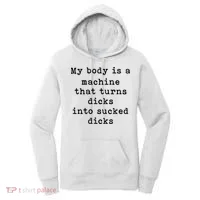 My Body Is A Machine That Turns Dicks Into Sucked Dicks Women's Hoodie thumb 0