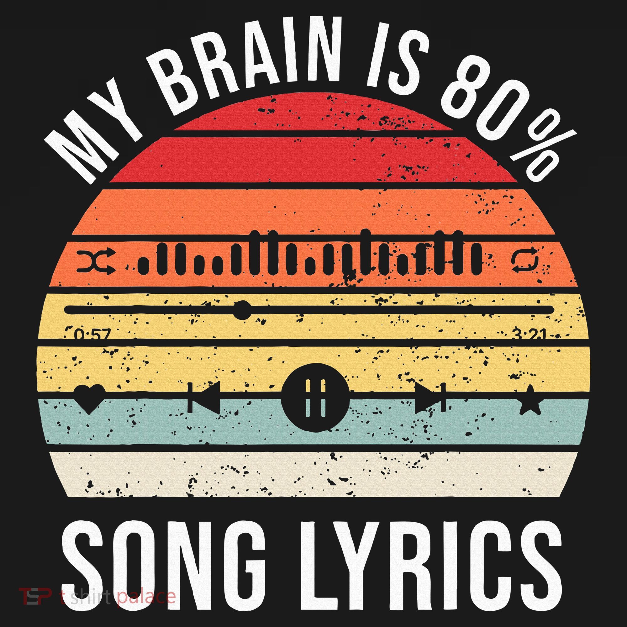 My Brain Is 80 Percent Song Lyrics Baby Long Sleeve Bodysuit