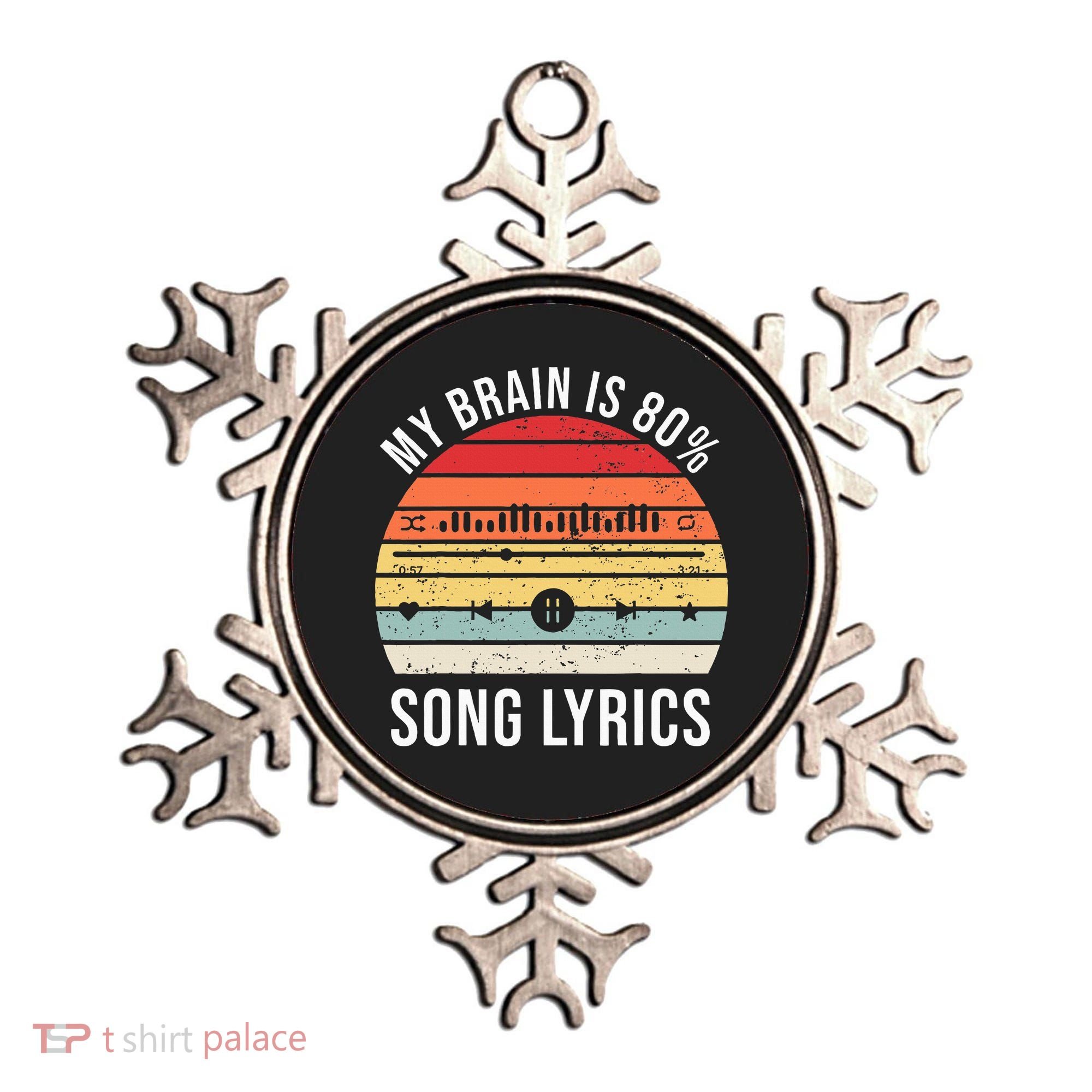 My Brain Is 80 Percent Song Lyrics Ornament