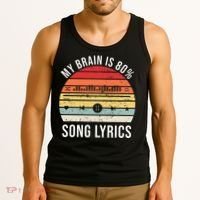 My Brain Is 80 Percent Song Lyrics Tank Top thumb 3