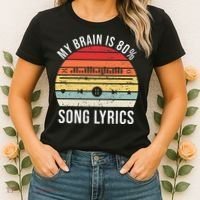 My Brain Is 80 Percent Song Lyrics Women's T-Shirt thumb 2