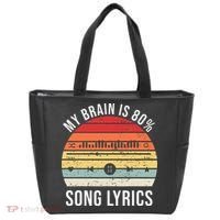 My Brain Is 80 Percent Song Lyrics Tote Bag thumb 0
