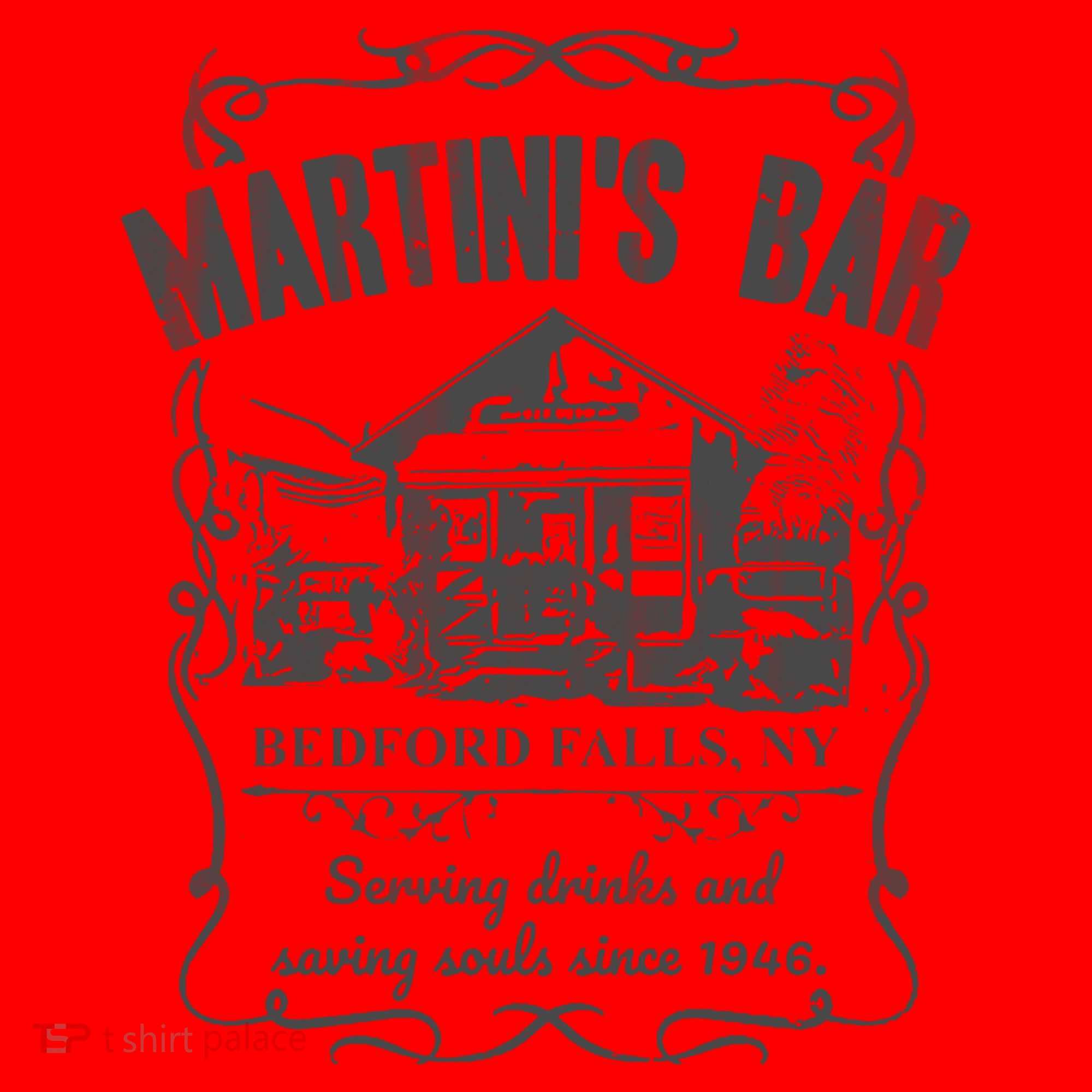 Martini's Bar It's A Wonderful Life Santa Hat