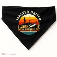 Master Baiter I’m Always Jerking My Rod For A Fishing Lovers Gift USA-Made Doggie Bandana thumb 0