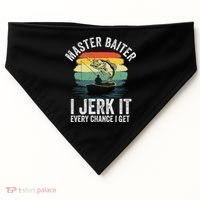 Master Baiter I Jerk It Every Chance I Get USA-Made Doggie Bandana thumb 0