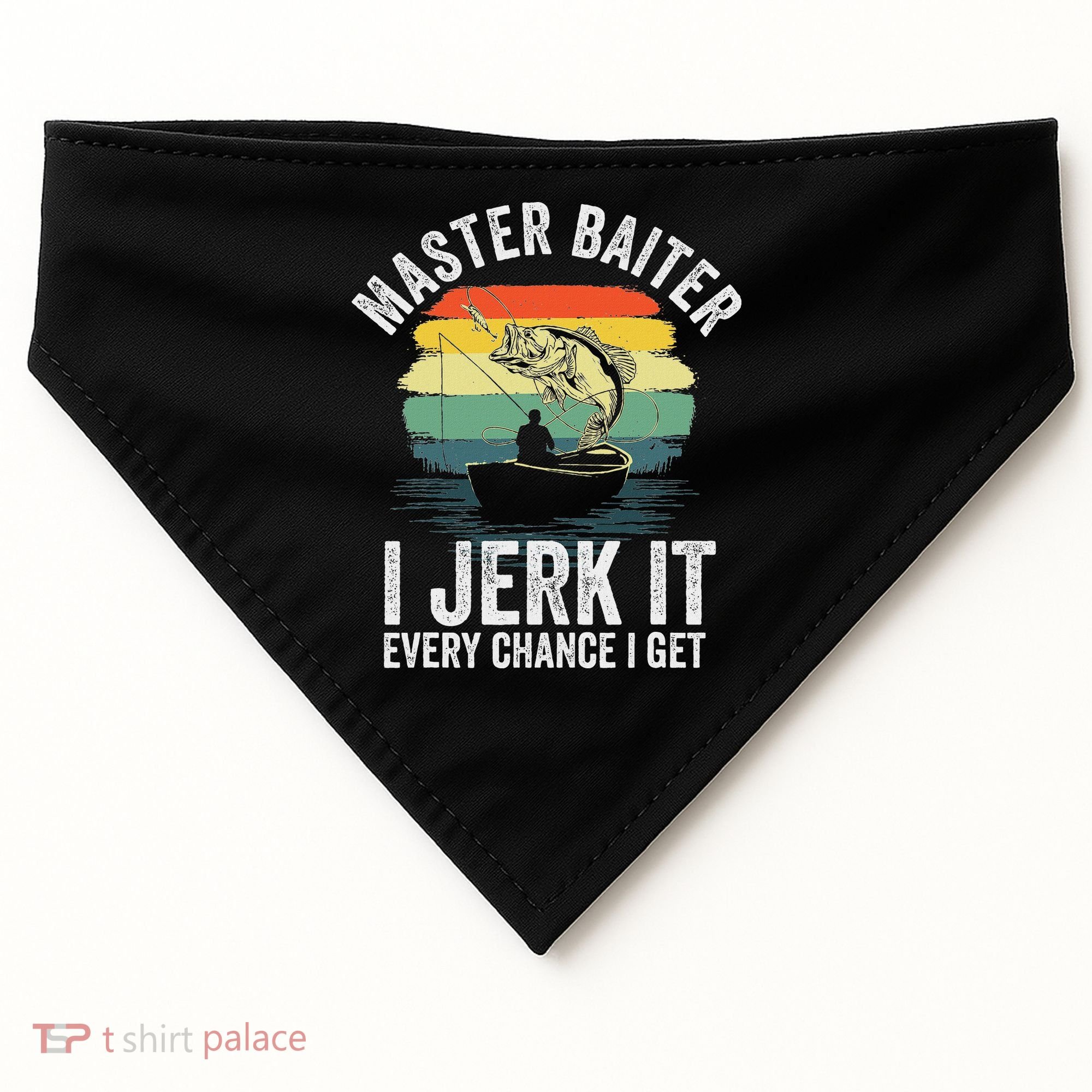 Master Baiter I Jerk It Every Chance I Get USA-Made Doggie Bandana