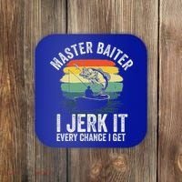 Master Baiter I Jerk It Every Chance I Get Coaster thumb 0