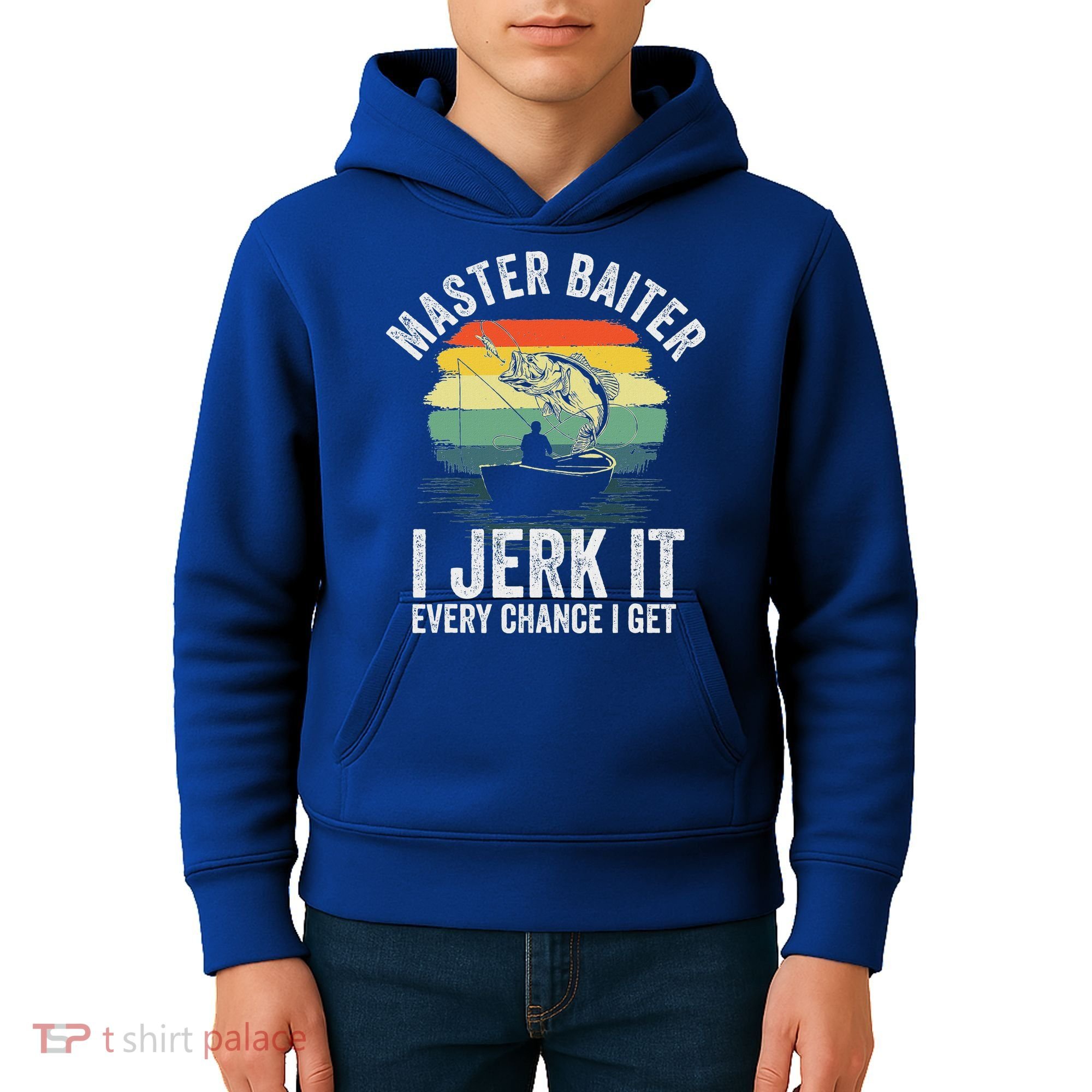 Master Baiter I Jerk It Every Chance I Get Kids Hoodie