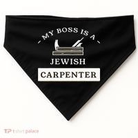 My Boss Is A Jewish Carpenter USA-Made Doggie Bandana thumb 0
