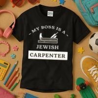 My Boss Is A Jewish Carpenter Kids T-Shirt thumb 3