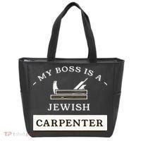 My Boss Is A Jewish Carpenter Tote Bag thumb 0