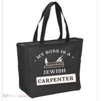 My Boss Is A Jewish Carpenter Tote Bag thumb 2