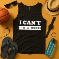 Moron Baseball I Can’T I’M A Moron Tank Top thumb 4