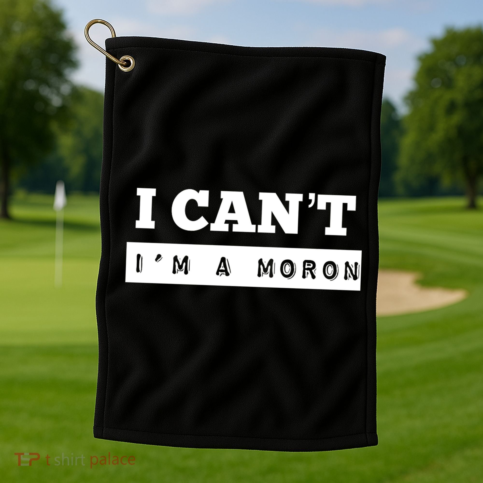Moron Baseball I Can’T I’M A Moron Golf Towel