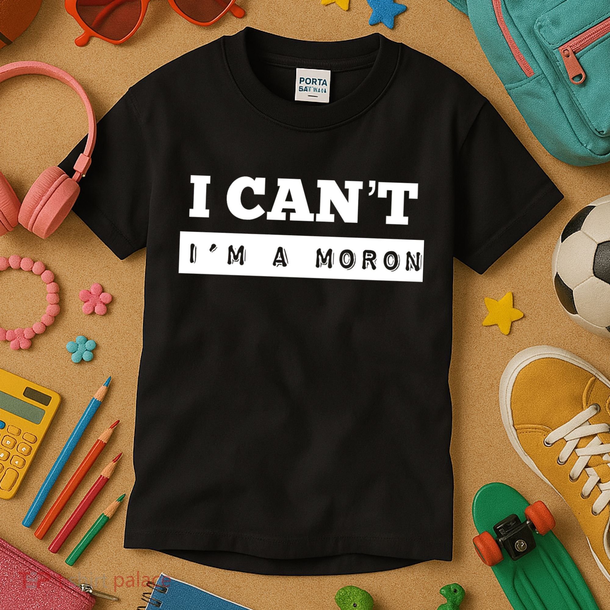 Moron Baseball I Can’T I’M A Moron Kids T-Shirt