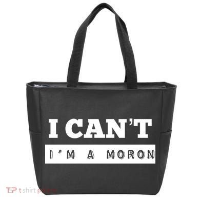 Moron Baseball I Can’T I’M A Moron Tote Bag