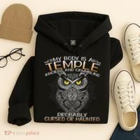 My Body Is A Temple Ancient And Crumbling Owl Lover Hoodie thumb 4