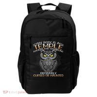 My Body Is A Temple Ancient And Crumbling Owl Lover Backpack thumb 0