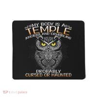 My Body Is A Temple Ancient And Crumbling Owl Lover Mousepad thumb 0