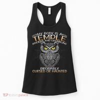 My Body Is A Temple Ancient And Crumbling Owl Lover Women's Tank Top thumb 0