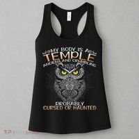 My Body Is A Temple Ancient And Crumbling Owl Lover Women's Tank Top thumb 3