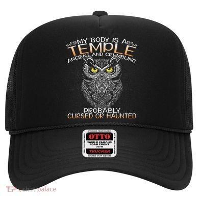 My Body Is A Temple Ancient And Crumbling Owl Lover Hat