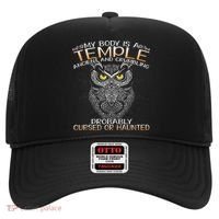 My Body Is A Temple Ancient And Crumbling Owl Lover Hat thumb 0