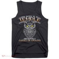 My Body Is A Temple Ancient And Crumbling Owl Lover Tank Top thumb 0