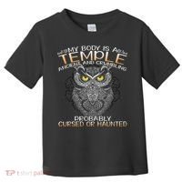 My Body Is A Temple Ancient And Crumbling Owl Lover Toddler T-Shirt thumb 0