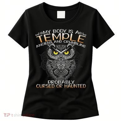 My Body Is A Temple Ancient And Crumbling Owl Lover Women's T-Shirt