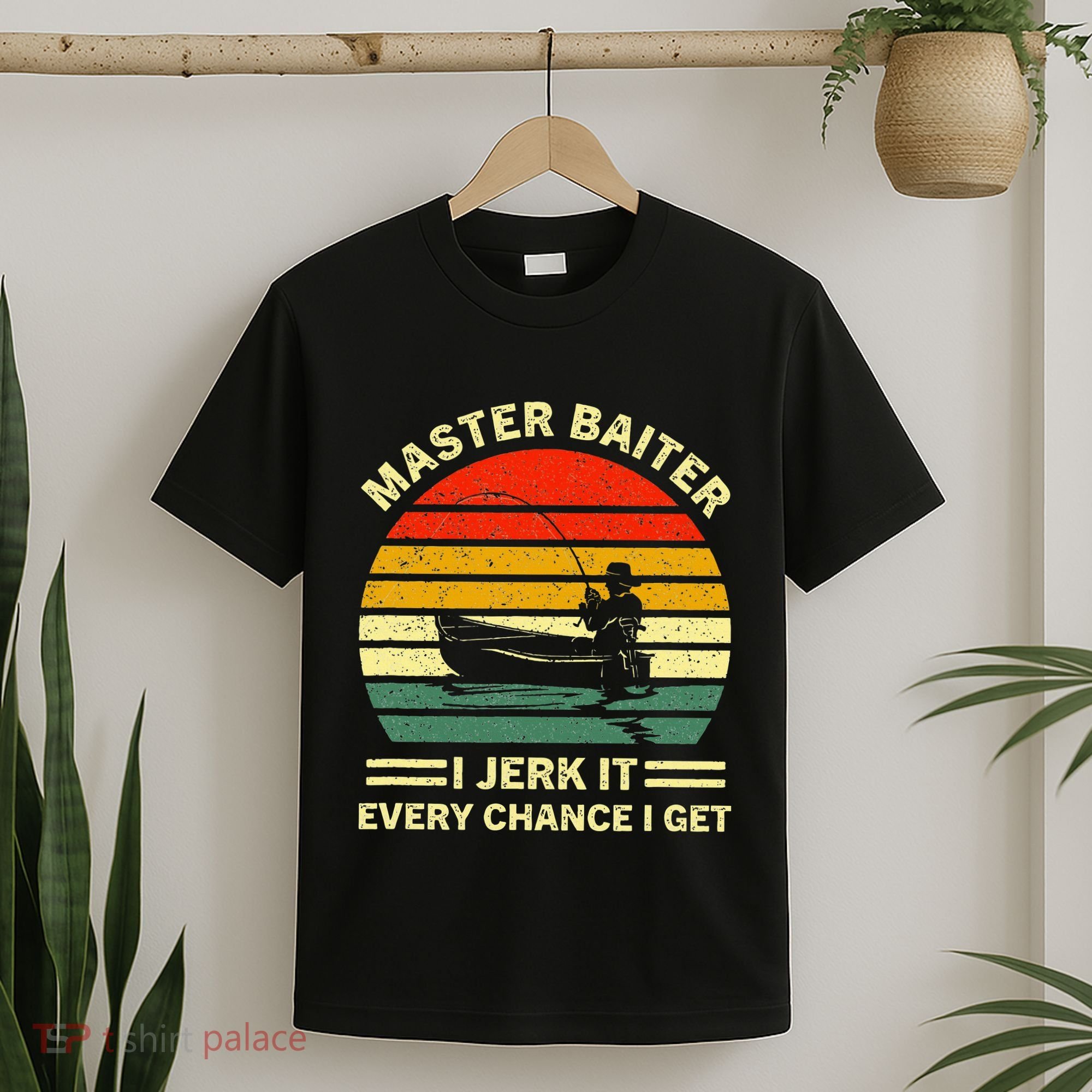 Master Baiter I Jerk It Every Chance I Get Vintage Fisherman T-Shirt