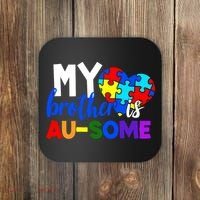 My Brother Is Ausome Autism Awareness Coaster thumb 0