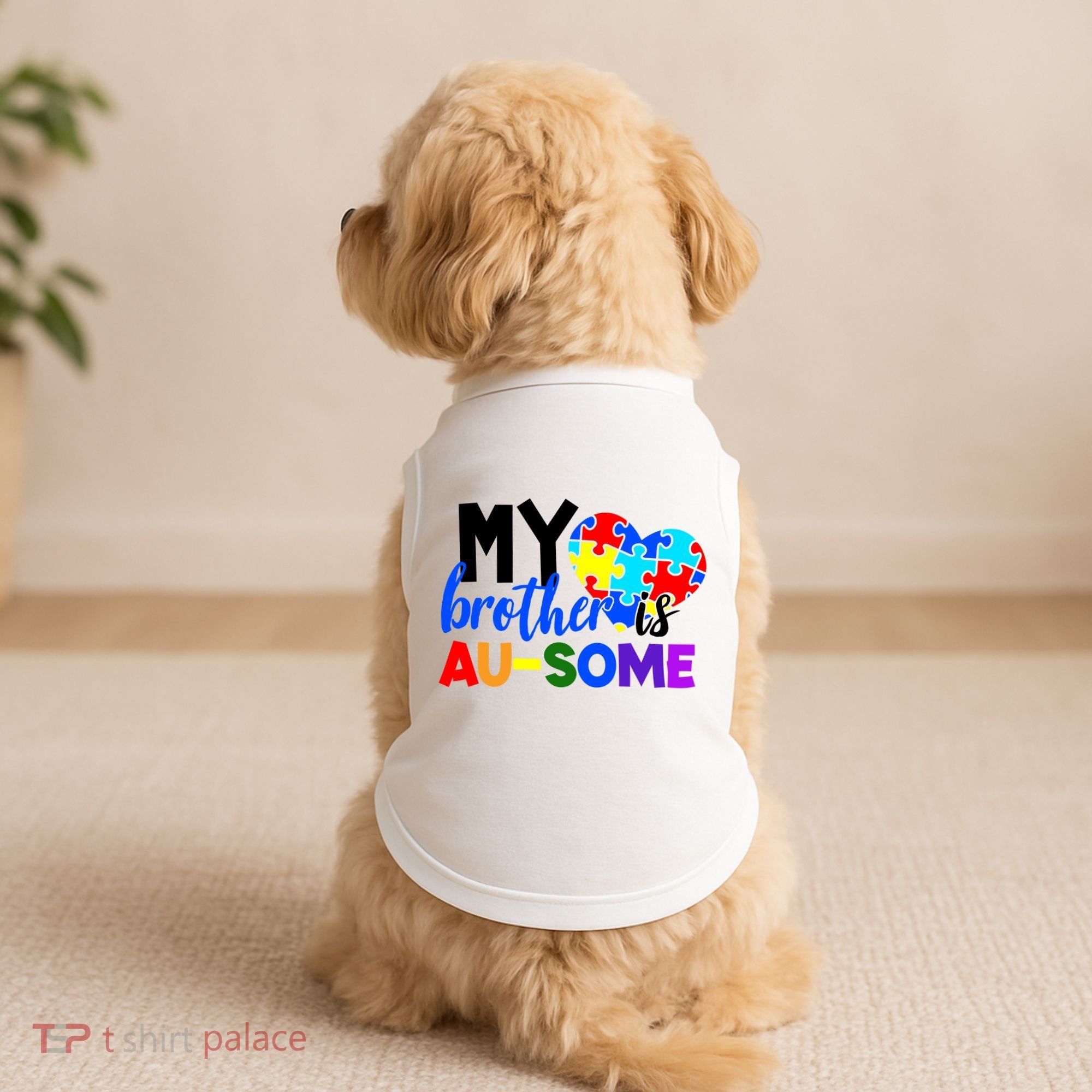 My Brother Is Ausome Autism Awareness Doggie Tank