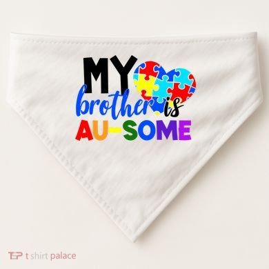 My Brother Is Ausome Autism Awareness USA-Made Doggie Bandana