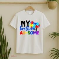 My Brother Is Ausome Autism Awareness T-Shirt thumb 2