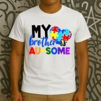 My Brother Is Ausome Autism Awareness T-Shirt thumb 3