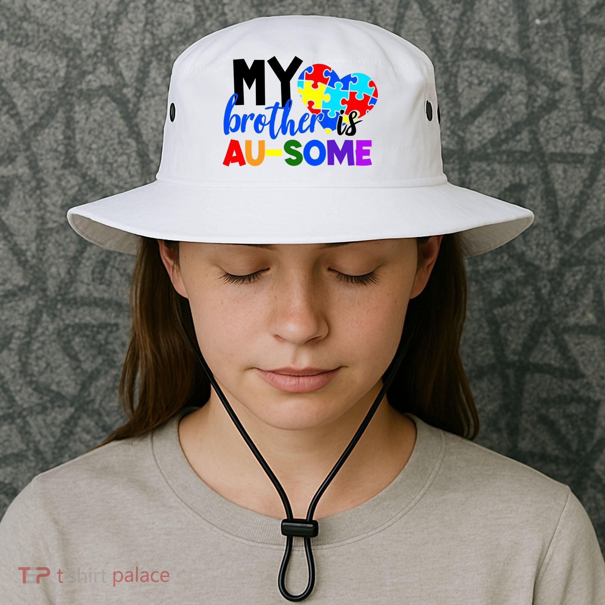 My Brother Is Ausome Autism Awareness Bucket Hat