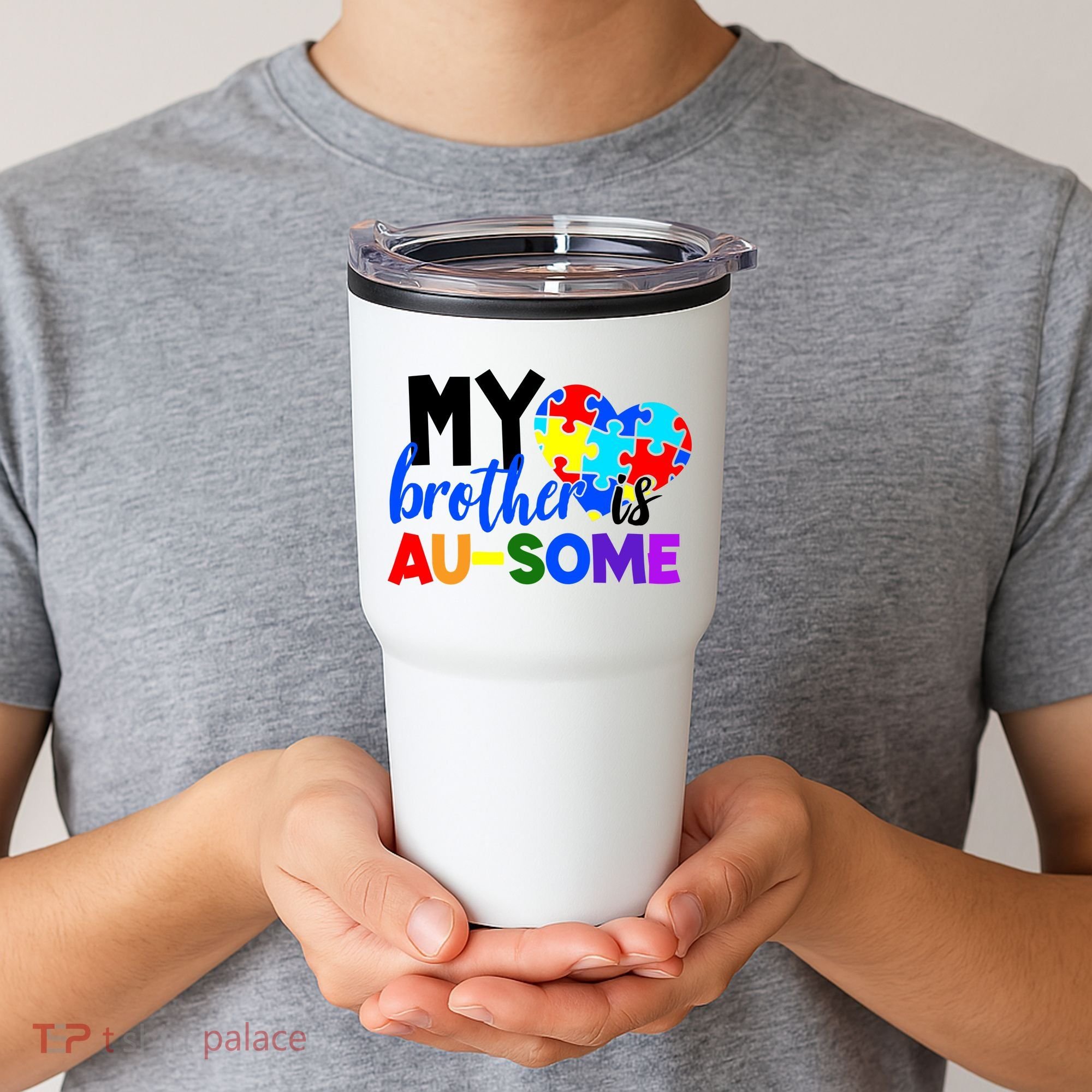 My Brother Is Ausome Autism Awareness Tumbler
