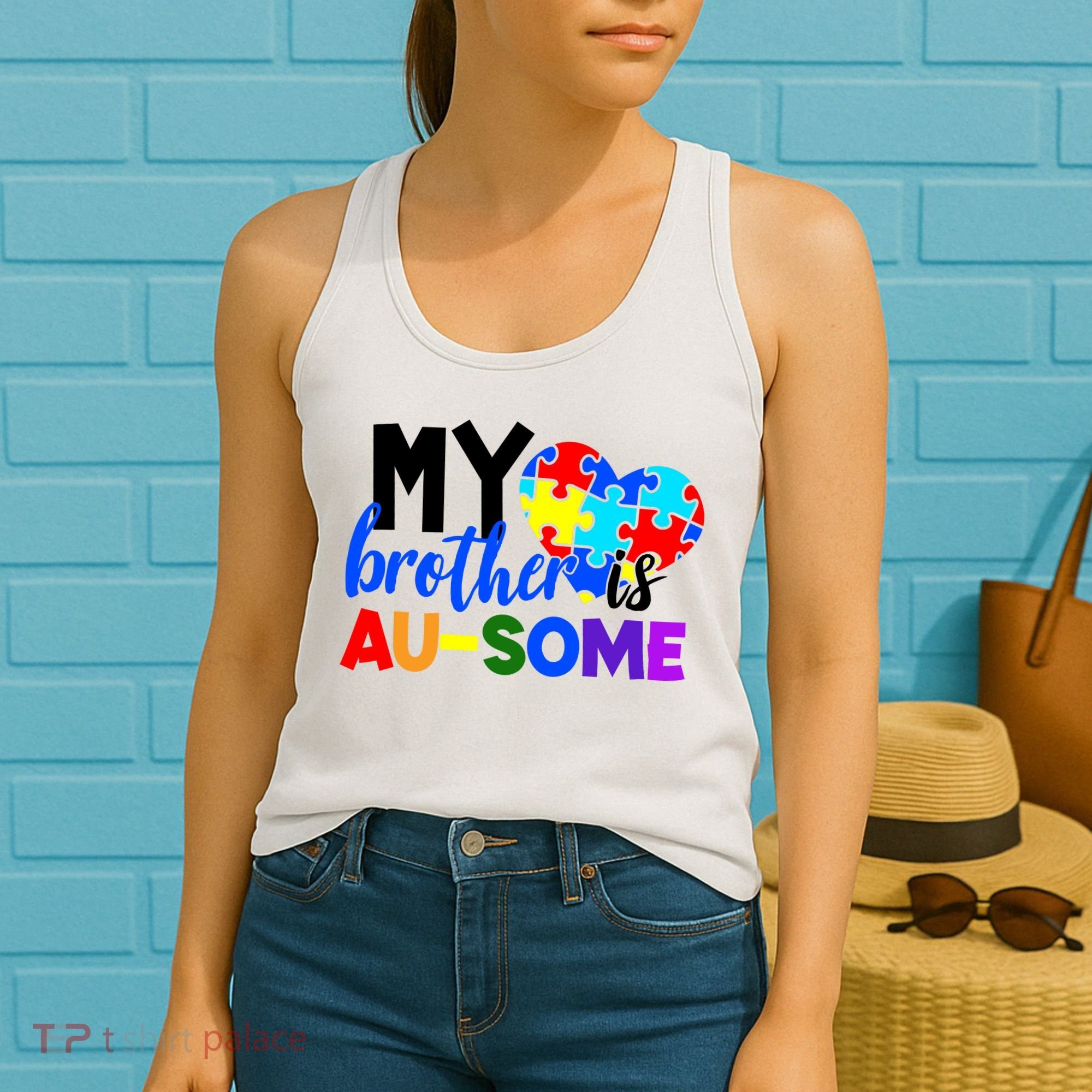 My Brother Is Ausome Autism Awareness Women's Tank Top