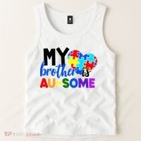 My Brother Is Ausome Autism Awareness Tank Top thumb 2