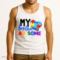 My Brother Is Ausome Autism Awareness Tank Top thumb 3