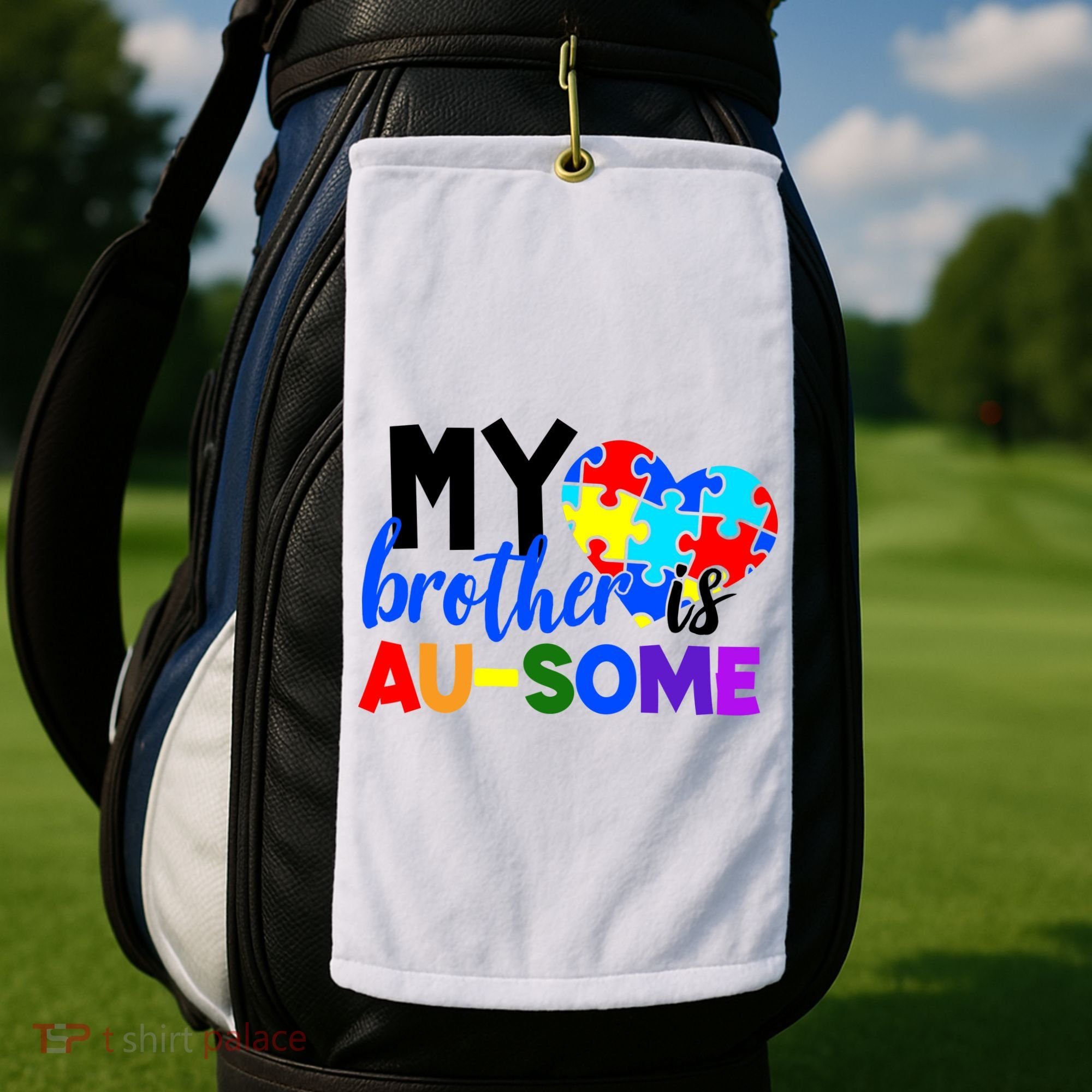 My Brother Is Ausome Autism Awareness Golf Towel