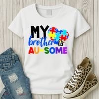 My Brother Is Ausome Autism Awareness Women's T-Shirt thumb 3