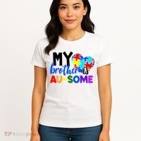 My Brother Is Ausome Autism Awareness Women's T-Shirt thumb 4