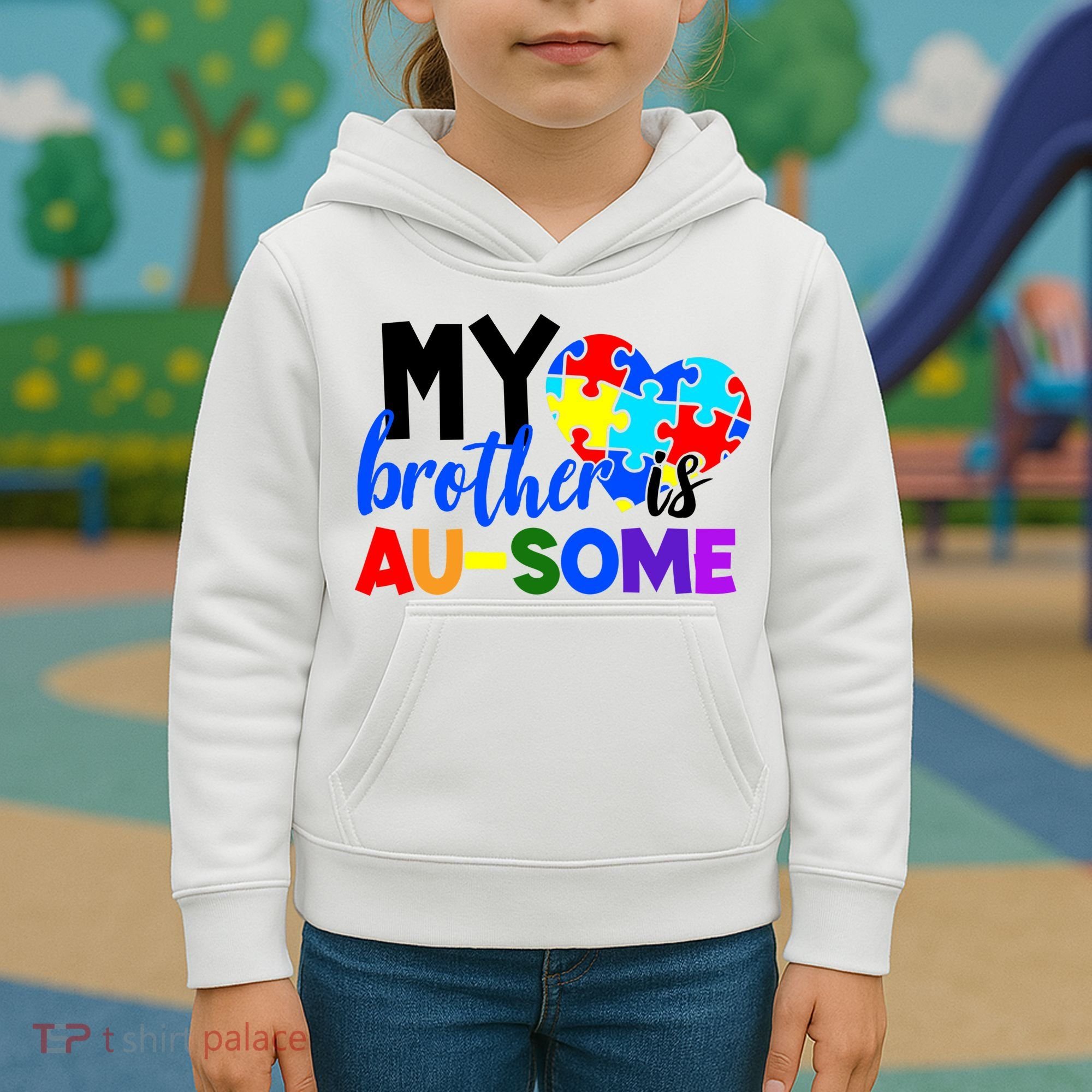 My Brother Is Ausome Autism Awareness Kids Hoodie