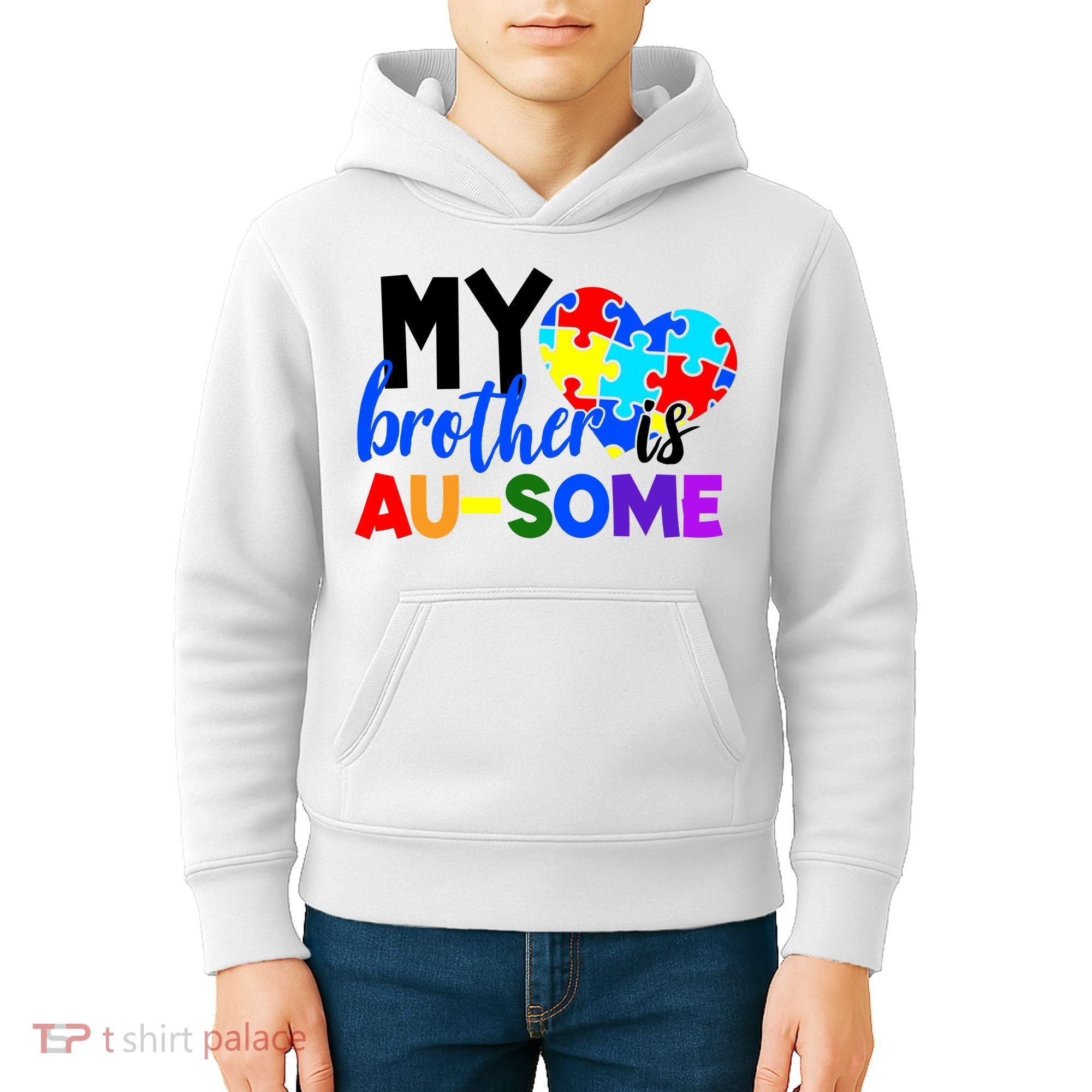 My Brother Is Ausome Autism Awareness Kids Hoodie