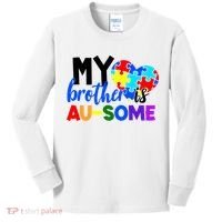 My Brother Is Ausome Autism Awareness Kids Long Sleeve Shirt thumb 0